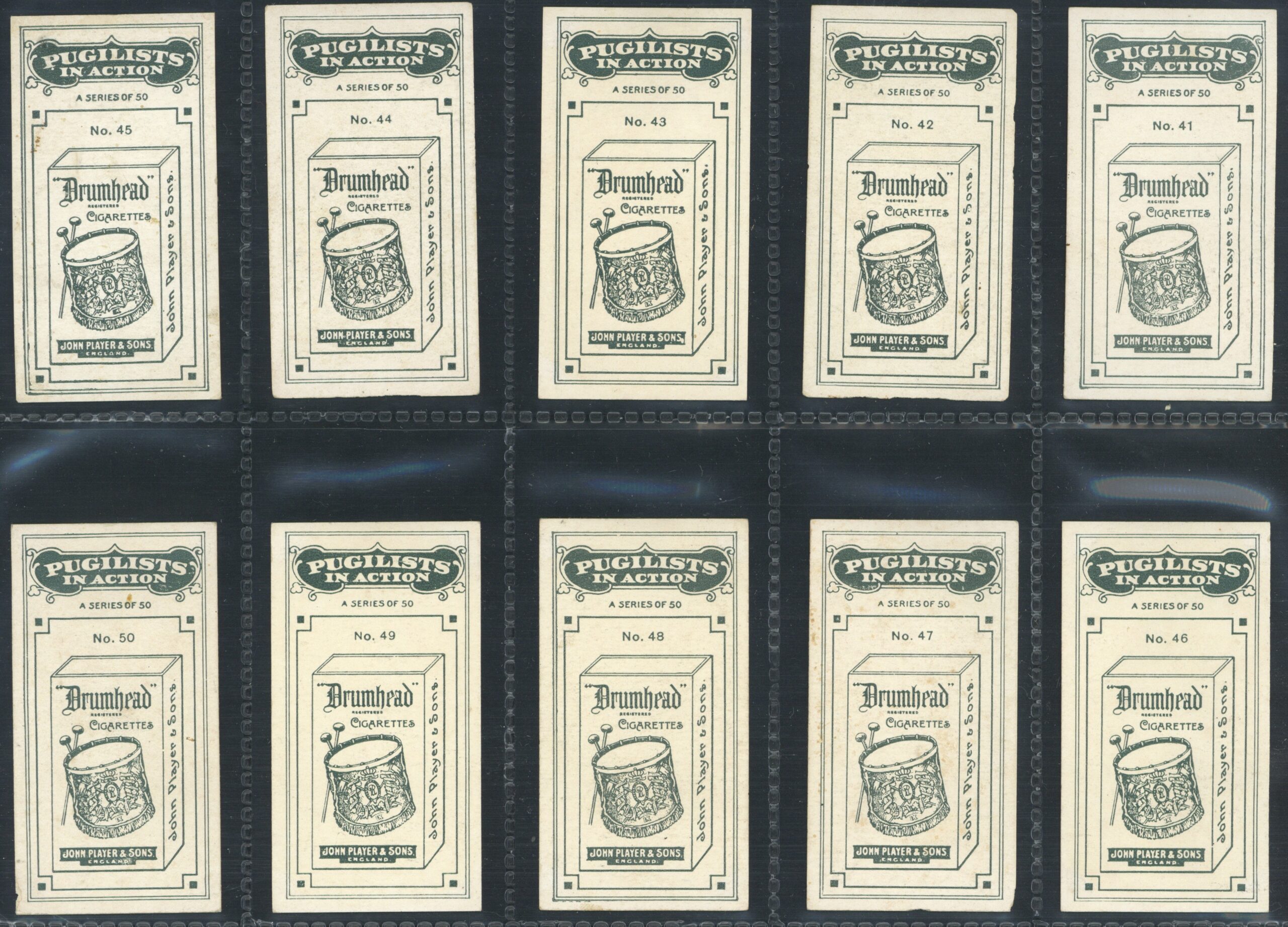 John Player - 'Pugilists in Action' (1928) - Complete Set John Player - 'Pugilists in Action' (1928) - Complete Set