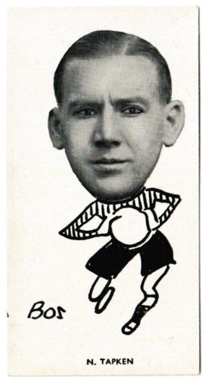 Sinclair (John) - 'Well Known Footballers - North East Counties' (1938) - Card #1 - Norman Tapkenn (Newcastle United) Sinclair (John) - 'Well Known Footballers - North East Counties' (1938) - Card #1 - Norman Tapkenn (Newcastle United)