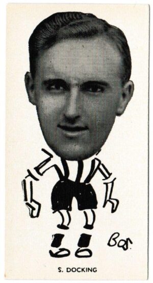 Sinclair (John) - 'Well Known Footballers - North East Counties' (1938) - Card #10 - Stanley Docking (Newcastle United) Sinclair (John) - 'Well Known Footballers - North East Counties' (1938) - Card #10 - Stanley Docking (Newcastle United)
