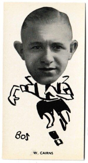 Sinclair (John) - 'Well Known Footballers - North East Counties' (1938) - Card #12 - W. Cairns (Newcastle United) Sinclair (John) - 'Well Known Footballers - North East Counties' (1938) - Card #12 - W. Cairns (Newcastle United)