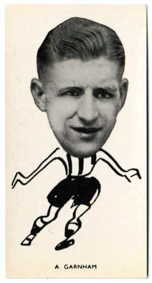 Sinclair (John) - 'Well Known Footballers - North East Counties' (1938) - Card #13 - Alfred Garnham (Newcastle United) Sinclair (John) - 'Well Known Footballers - North East Counties' (1938) - Card #13 - Alfred Garnham (Newcastle United)