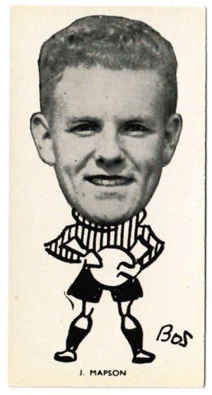 Sinclair (John) - 'Well Known Footballers - North East Counties' (1938) - Card #15 - John Mapson (Sunderland)