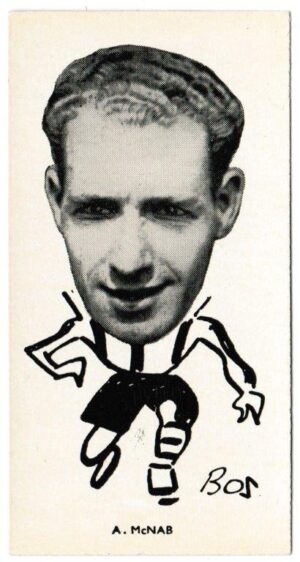 Sinclair (John) - 'Well Known Footballers - North East Counties' (1938) - Card #20 - Alex McNab (Sunderland)