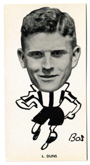 Sinclair (John) - 'Well Known Footballers - North East Counties' (1938) - Card #21 - Len Duns (Sunderland)