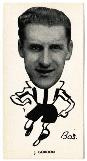 Sinclair (John) - 'Well Known Footballers - North East Counties' (1938) - Card #4 - James Gordon (Newcastle United)