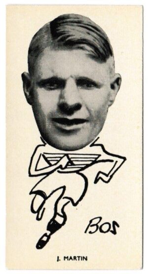 Sinclair (John) - 'Well Known Footballers - North East Counties' (1938) - Card #40 - Jack Martin (Middlesbrough) Sinclair (John) - 'Well Known Footballers - North East Counties' (1938) - Card #40 - Jack Martin (Middlesbrough)