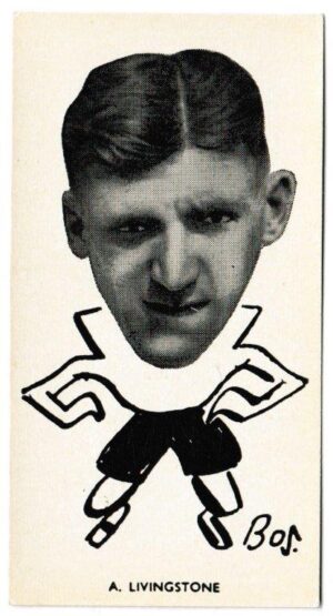 Sinclair (John) - 'Well Known Footballers - North East Counties' (1938) - Card #44 - Angus Livingstone (Gateshead) Sinclair (John) - 'Well Known Footballers - North East Counties' (1938) - Card #44 - Angus Livingstone (Gateshead)