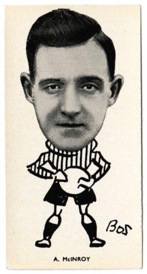 Sinclair (John) - 'Well Known Footballers - North East Counties' (1938) - Card #45 - Albert McInroy (Gateshead)