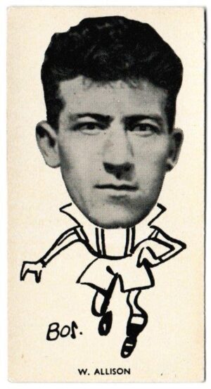 Sinclair (John) - 'Well Known Footballers - North East Counties' (1938) - Card #49 - W. Allison (Hartlepool) Sinclair (John) - 'Well Known Footballers - North East Counties' (1938) - Card #49 - W. Allison (Hartlepool)