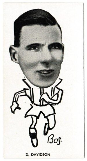 Sinclair (John) - 'Well Known Footballers - North East Counties' (1938) - Card #50 - David Davidson (Hartlepool) Sinclair (John) - 'Well Known Footballers - North East Counties' (1938) - Card #50 - David Davidson (Hartlepool)