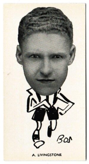 Sinclair (John) - 'Well Known Footballers - North East Counties' (1938) - Card #8 - Archie Livingstone (Newcastle United)