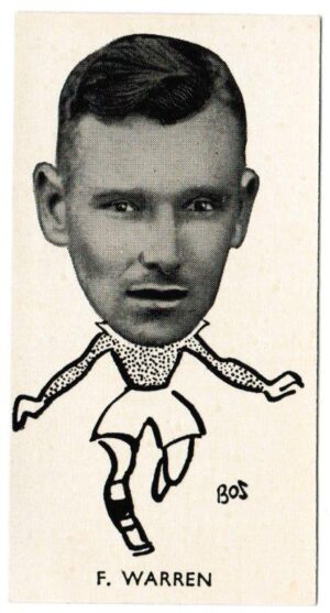 Sinclair (John) - 'Well Known Footballers - Scottish' (1938) - Card #10 - F. Warren (Heart of Midlothian)