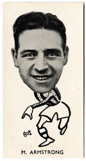 Sinclair (John) - 'Well Known Footballers - Scottish' (1938) - Card #17 - M. Armstrong (Aberdeen) Sinclair (John) - 'Well Known Footballers - Scottish' (1938) - Card #17 - M. Armstrong (Aberdeen)
