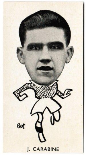 Sinclair (John) - 'Well Known Footballers - Scottish' (1938) - Card #28 - J. Carabine (Third Lanark)