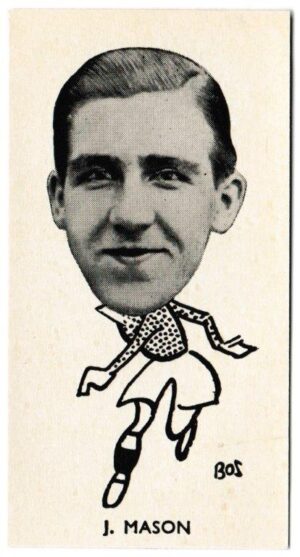 Sinclair (John) - 'Well Known Footballers - Scottish' (1938) - Card #36 - J. Mason (Third Lanark)
