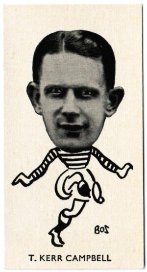 Sinclair (John) - 'Well Known Footballers - Scottish' (1938) - Card #43 - T. Kerr Campbell (Queen's Park)