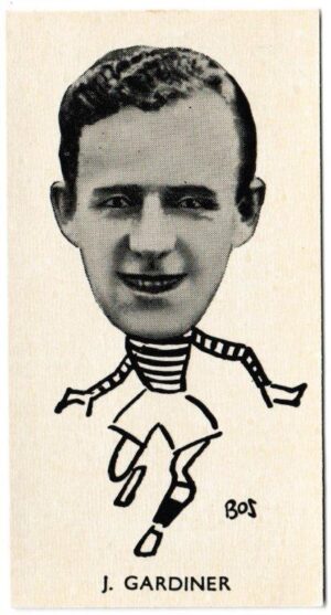 Sinclair (John) - 'Well Known Footballers - Scottish' (1938) - Card #44 - J. Gardiner (Queen's Park)