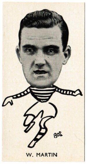 Sinclair (John) - 'Well Known Footballers - Scottish' (1938) - Card #45 - W. Martin (Queen's Park)