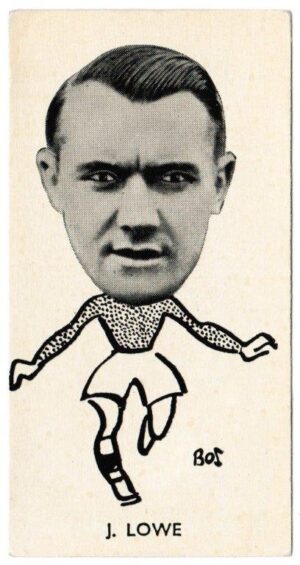 Sinclair (John) - 'Well Known Footballers - Scottish' (1938) - Card #50 - John Lowe (Arbroath)