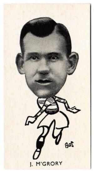 Sinclair (John) - 'Well Known Footballers - Scottish' (1938) - Card #6 - J. McGrory (Celtic)