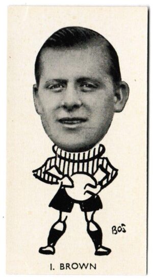 Sinclair (John) - 'Well Known Footballers - Scottish' (1938) - Card #7 - J. Brown (Clyde)