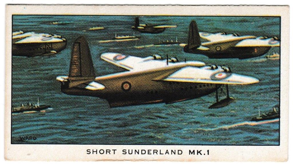Kellogg's - 'History of British Military Aircraft' (1963) - Card #8 - Short Sunderland Mk.1 Kellogg's - 'History of British Military Aircraft' (1963) - Card #8 - Short Sunderland Mk.1