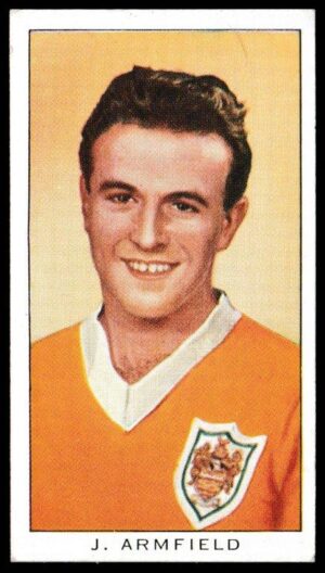 Kellogg's - 'International Soccer Stars' (1961) - Card #1 - J. Armfield (Blackpool)