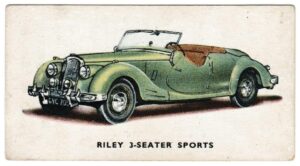 Kellogg's - 'Motor Cars (Colour)' (1949) - Card #10 - Riley 3-Seater Sports