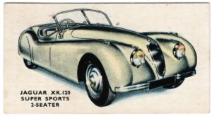 Kellogg's - 'Motor Cars (Colour)' (1949) - Card #17 - Jaguar XK.120 Super Sports 2-Seater