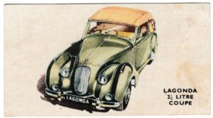 Kellogg's - 'Motor Cars (Colour)' (1949) - Card #18 - Lagonda 2.5 Litre Coupe