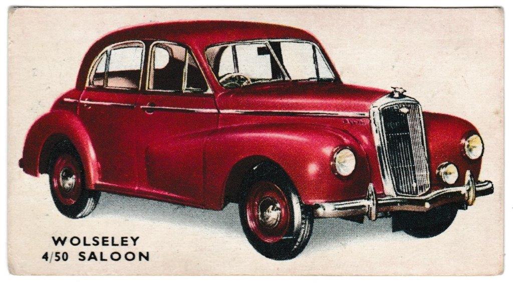 Kellogg's - 'Motor Cars (Colour)' (1949) - Card #8 - Wolseley 4/50 Saloon Kellogg's - 'Motor Cars (Colour)' (1949) - Card #8 - Wolseley 4/50 Saloon