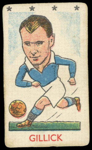 Kiddys - 'Football Stars (4* Die Cut)' (1948) - T. Gillick (Rangers) Kiddys - 'Football Stars (4* Die Cut)' (1948) - T. Gillick (Rangers)