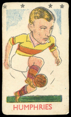 Kiddys - 'Football Stars (4* Die Cut)' (1948) - W. Humphries (Motherwell) Kiddys - 'Football Stars (4* Die Cut)' (1948) - W. Humphries (Motherwell)