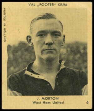 Klene - 'Val "Footer" Gum' #6 - J. Morton (West Ham United) (1936)