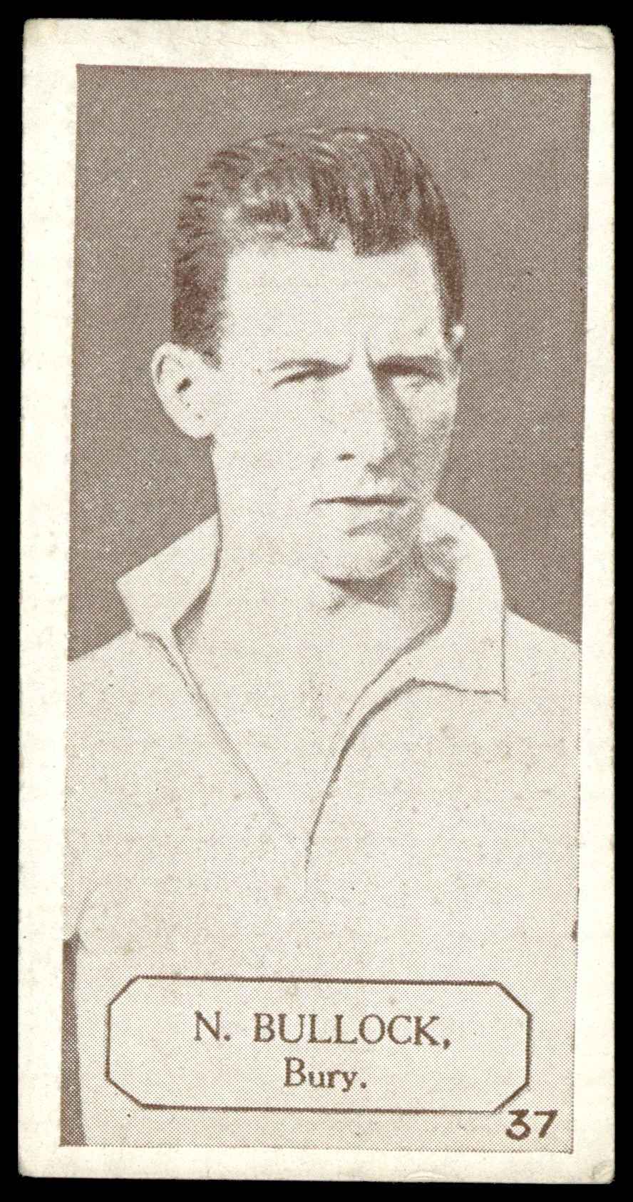 Lacey's - 'Footballers' (c1936) - N. Bullock (Bury) Lacey's - 'Footballers' (c1936) - N. Bullock (Bury)
