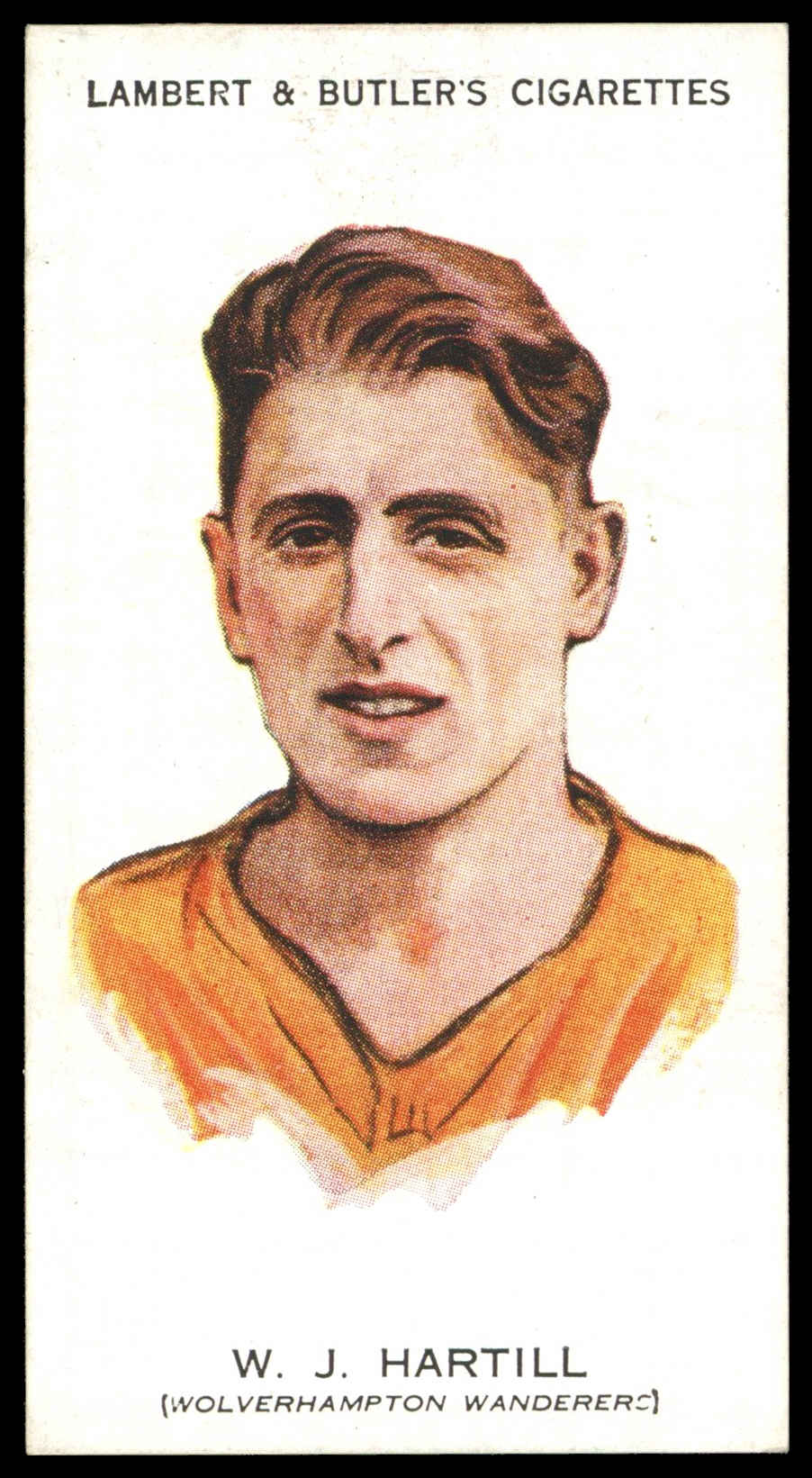 Lambert & Butler - 'Footballers 1930-31' (1930) - #17 - W.J. Hartill (Wolverhampton Wanderers) Lambert & Butler - 'Footballers 1930-31' (1930) - #17 - W.J. Hartill (Wolverhampton Wanderers)