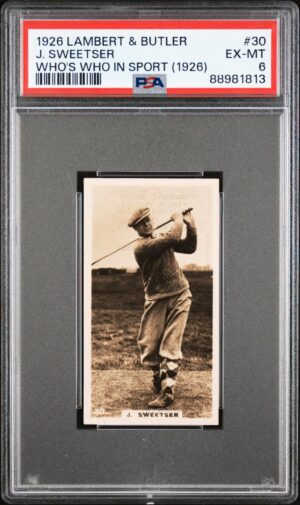 Lambert & Butler - Who's Who in Sport (1926) - Jesse Sweetser (Golf) **PSA6**