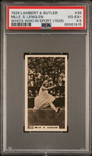 Lambert & Butler - Mlle. Suzanne Lenglen (Tennis) **PSA4.5** - Who's Who in Sport (1926)