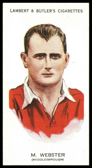 Lambert & Butler - 'Footballers 1930-31' (1930) - M. Webster (Middlesbrough)
