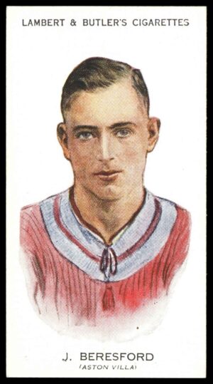 Lambert & Butler - 'Footballers 1930-31' (1930) - J. Beresford (Aston Villa)