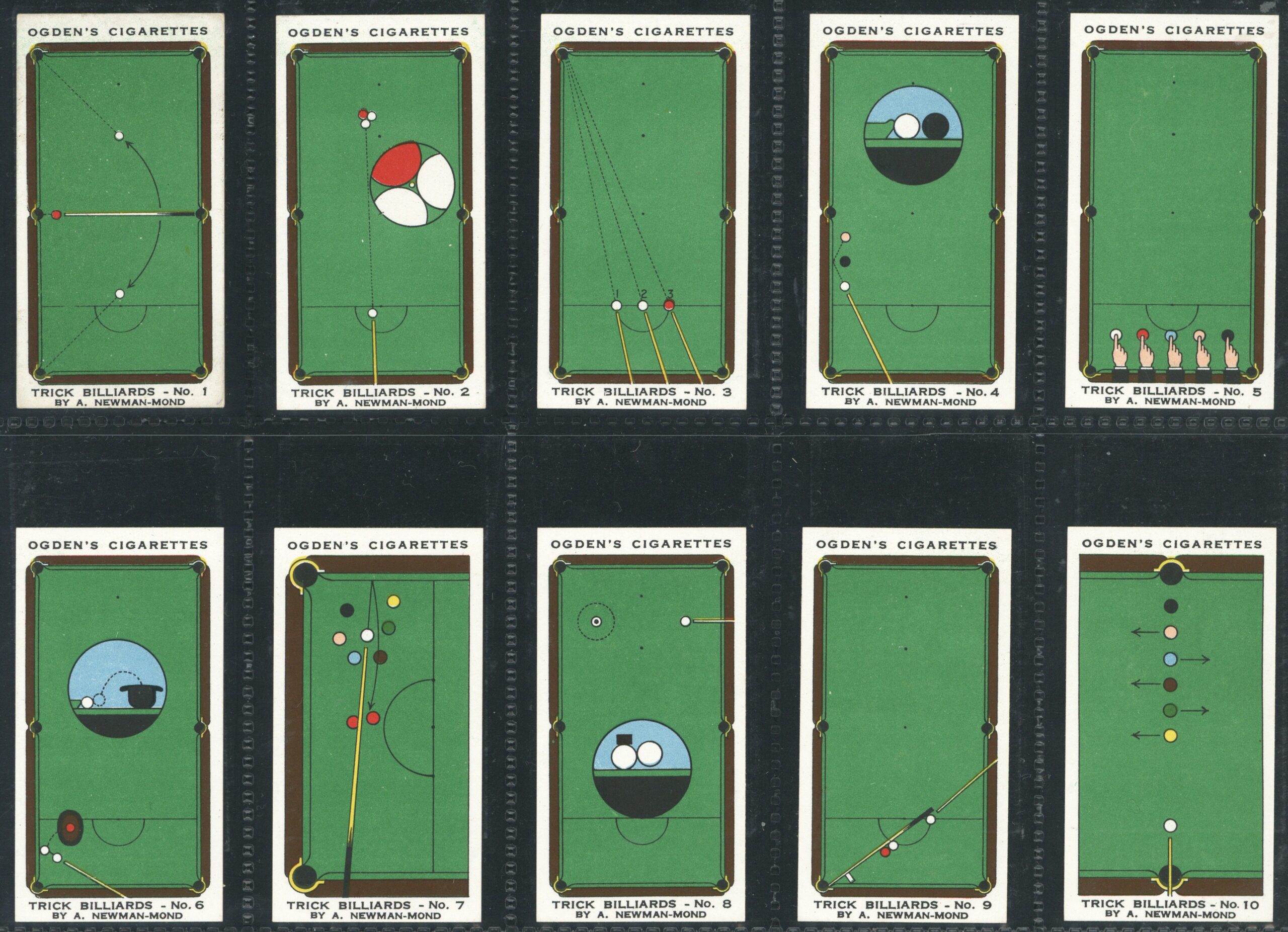 Ogden's - 'Trick Billiards' Complete Set (1934) Ogden's - 'Trick Billiards' Complete Set (1934)