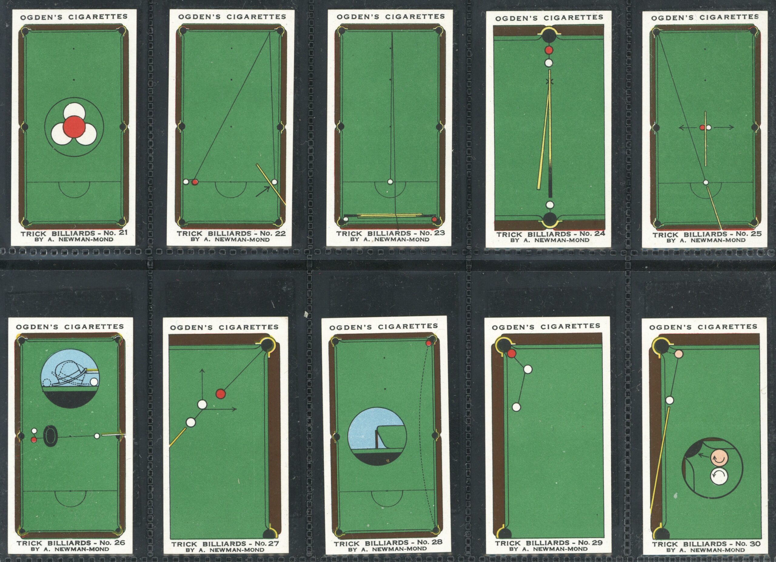 Ogden's - 'Trick Billiards' Complete Set (1934) Ogden's - 'Trick Billiards' Complete Set (1934)