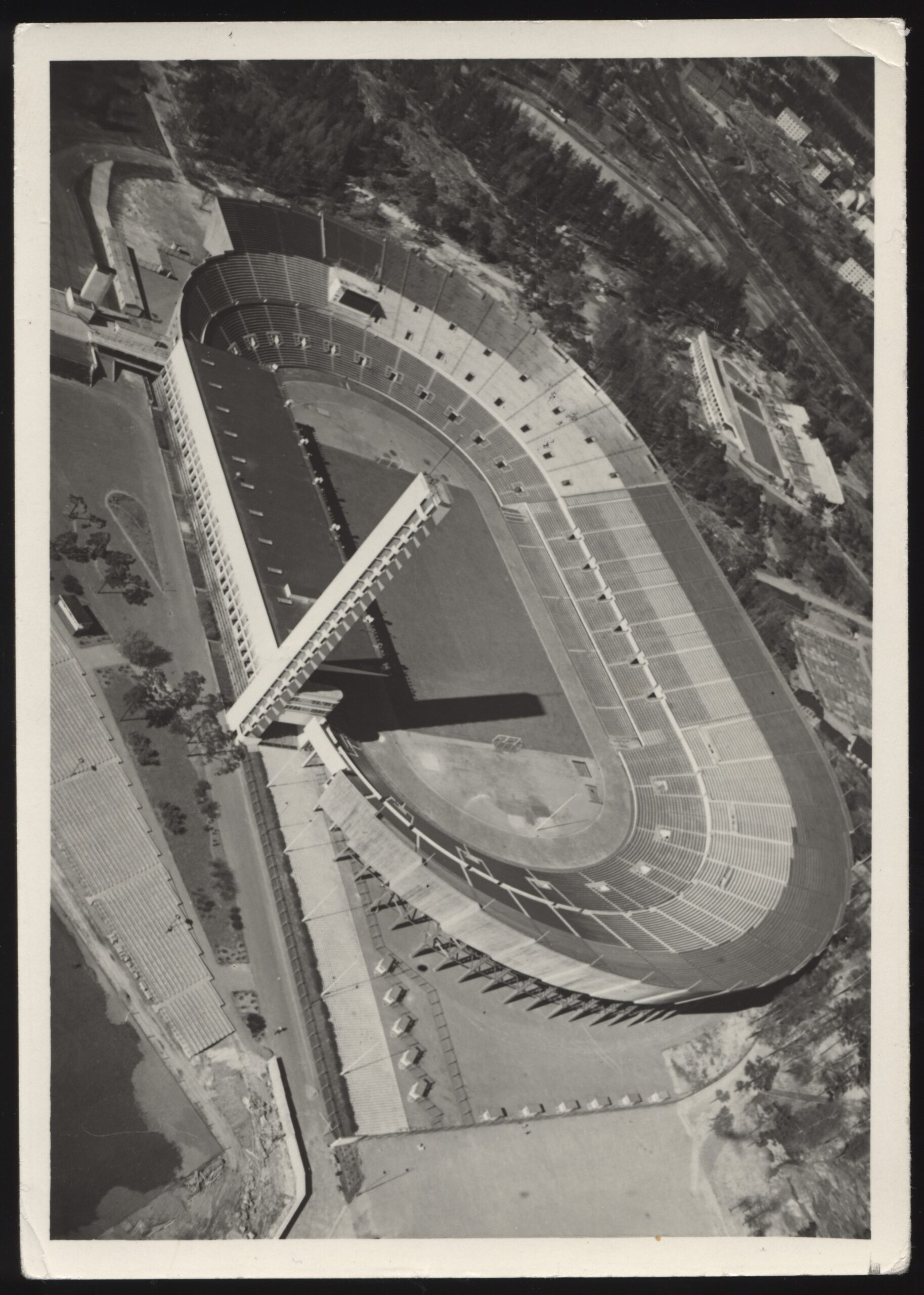 Real Photo - 'Helsinki Olympic Stadium' (1952) - Used Postcard Real Photo - 'Helsinki Olympic Stadium' (1952) - Used Postcard