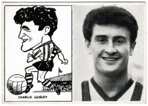 Leaf - 'Footballers - Caricatures and Portrait' (1961) - Charlie Hurley (Sunderland)