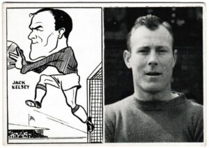 Leaf - 'Footballers - Caricatures and Portrait' (1961) - Jack Kelsey (Arsenal)