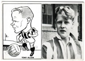Leaf - 'Footballers - Caricatures and Portrait' (1961) - Tony Allen (Stoke City)