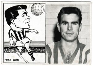 Leaf - 'Footballers - Caricatures and Portrait' (1961) - Peter Swann (Sheffield Wednesday)