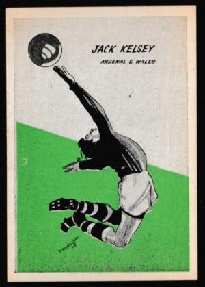 Master Vending - 'Cardmaster Football Tips (Cream & Address)' (1958) - Jack Kelsey (Arsenal)