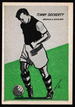 Master Vending - 'Cardmaster Football Tips (Cream & Address)' (1958) - Tommy Docherty (Arsenal)