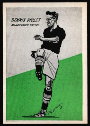 Master Vending - 'Cardmaster Football Tips (Cream & Address)' (1958) - Dennis Violet (Man Utd)